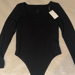 NWT ribbed square neck bodysuit
